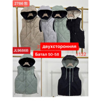 Жилетка жіноча двостороння оптом р.M-2XL Китай