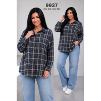 Стильная женская трендовая рубашка с камнями оптом р.3XL-6XL Китай
