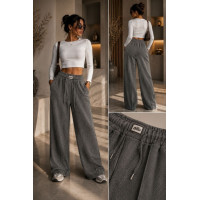 Базовые женские брюки-палаццо «ёлочка» р. L–7XL оптом Украина