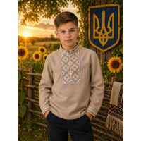 Сорочка-вишиванка для хлопчика льон оптом р.146-164 Україна