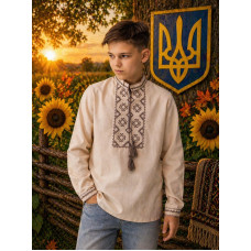 Сорочка-вишиванка для хлопчика льон оптом р.146-164 Україна