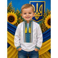 Сорочка-вишиванка для хлопчика поплін оптом р.98-122 Україна