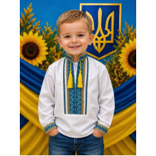 Сорочка-вишиванка для хлопчика поплін оптом р.98-122 Україна