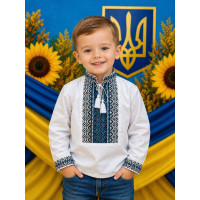 Сорочка-вишиванка для хлопчика поплін оптом р.98-122 Україна