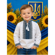 Сорочка-вишиванка для хлопчика поплін оптом р.98-122 Україна