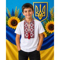 Сорочка-вишиванка для хлопчика кулір оптом р.98–164 р. Україна