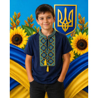 Сорочка-вишиванка для хлопчика кулір оптом р.98–164 р. Україна