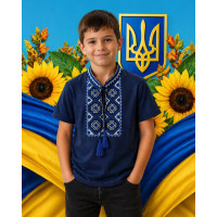 Сорочка-вишиванка для хлопчика кулір оптом р.98–164 р. Україна