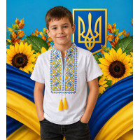 Сорочка-вишиванка для хлопчика кулір оптом р.98–164 р. Україна
