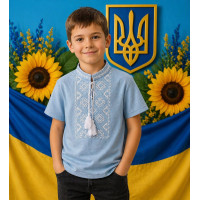 Сорочка-вишиванка для хлопчика кулір оптом р.98–164 р. Україна