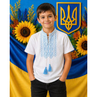 Сорочка-вишиванка для хлопчика кулір оптом р.98–164 р. Україна