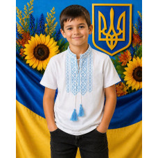 Сорочка-вишиванка для хлопчика кулір оптом р.98–164 р. Україна
