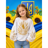 Вишиванка для дівчинки поплін оптом р.122-146 Україна