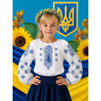 Вишиванка для дівчинки поплін оптом р.122-146 Україна