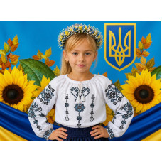 Вишиванка для дівчинки поплін оптом р.122-146 Україна
