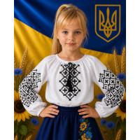 Вишиванка для дівчинки льон оптом р.122-146 Україна