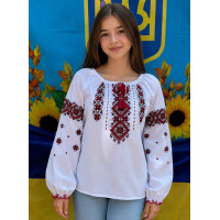 Вишиванка для дівчинки поплін оптом р.152-170 Україна