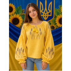 Вишиванка для дівчинки льон оптом р.152-170 Україна