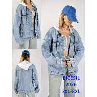 Жіноча джинсова куртка батал оптом р.3XL-8XL Китай