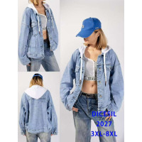 Жіноча джинсова куртка батал оптом р.3XL-8XL Китай