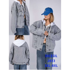 Жіноча джинсова куртка батал оптом р.3XL-8XL Китай