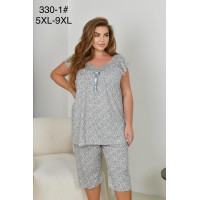 Піжама жіноча батал бамбук оптом р.5XL-9XL Китай