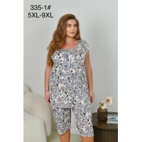 Піжама жіноча батал бамбук оптом р.5XL-9XL Китай