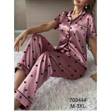 Піжама жіноча шовк оптом р.M-3XL Китай