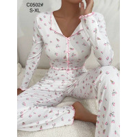 Піжама жіноча рубчик оптом р.S-XL Китай