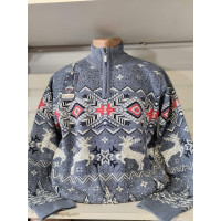 Светр чоловічий новорічний напівбатал р.3XL-5XL оптом Туреччина