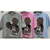 Футболка жіноча Disney укорочена оптом р.oversize Китай