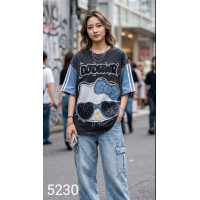 Футболка жіноча варенка оптом р.oversize Китай