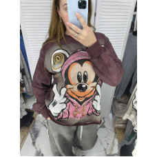 Стильний жіночий світшот Disney вільного пошиття р.оверсайз Китай
